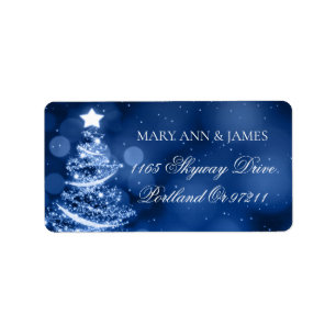 Etiqueta Winter Wonderland Natal Wedding Address