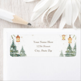 Etiqueta Winter Woodland Return Address Labels – Snowfall