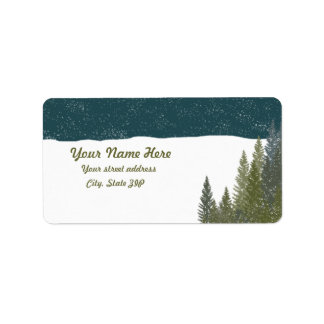 Etiqueta Winter Woods Address Labels