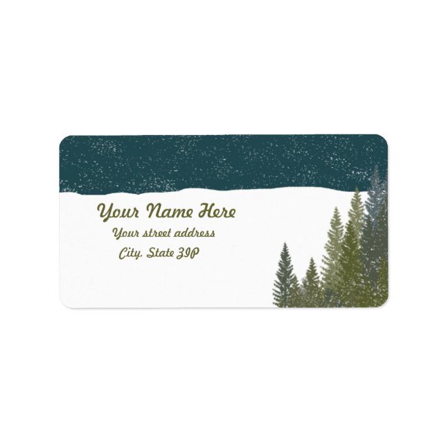 Etiqueta Winter Woods Address Labels (Frente)