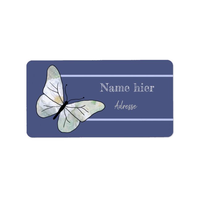 Etiqueta Winterrose und Schmetterlinge (Frente)