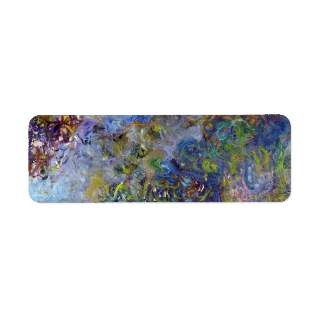 Etiqueta Wisteria (metade direita) por Claude Monet (Frente)