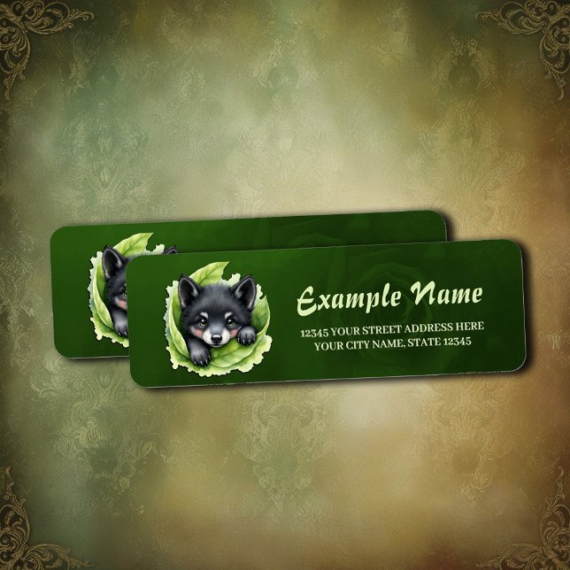 Etiqueta Wolf cub in the green (Criador carregado)