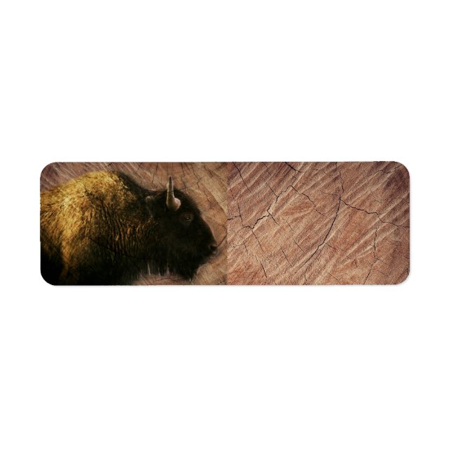 Etiqueta Wood Bison Buffalo (Frente)