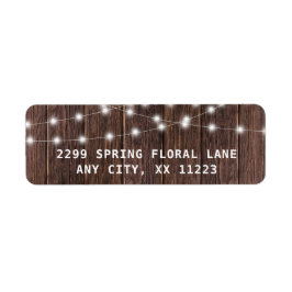 Etiqueta Wood Rustic e lanternas