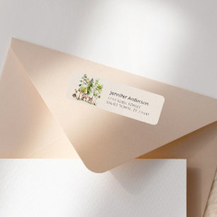 Etiqueta Woodland Animais Boho Chá de fraldas