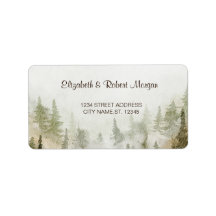 Woodland,Forest,Pine Trees,String Lights Weding