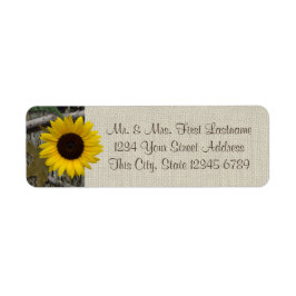 Etiqueta Woodland Sunflower e Burlap