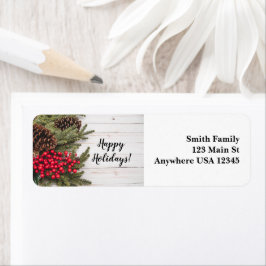 Etiqueta Wreath e Holly Holiday Collection