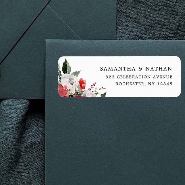 Etiqueta Wreath Natal | Feriado Floral (Criador carregado)