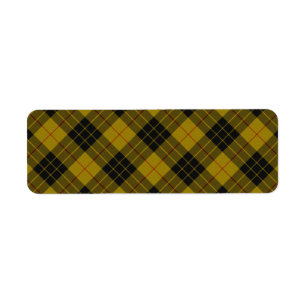 Etiqueta Xadrez amarela de tartan MacLeod