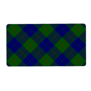 Etiqueta Xadrez azul-tartã-barclay