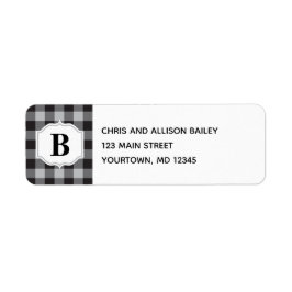 Etiqueta Xadrez Clássica de Buffalo Verificar Monograma da 