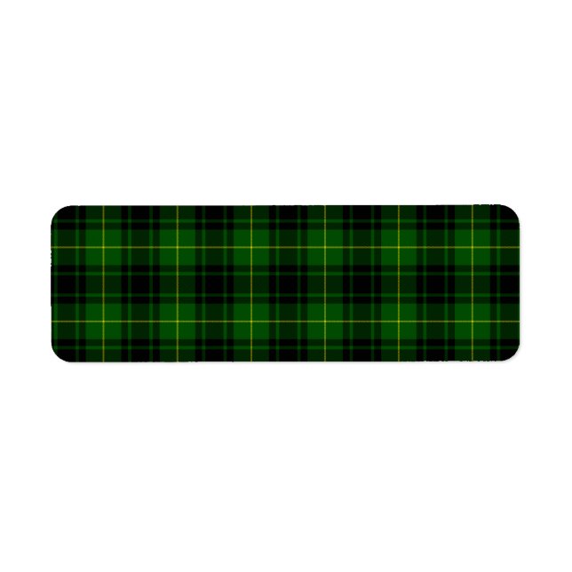 Etiqueta Xadrez verde MacArthur tartan (Frente)
