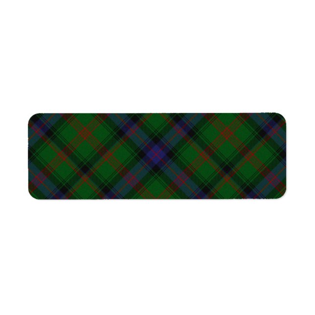 Etiqueta Xadrez verde-tartan Park (Frente)