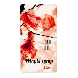 Etiqueta Xarope de carapaça vermelha