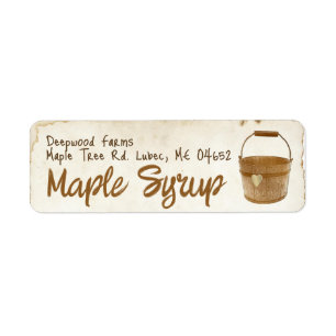 Etiqueta Xarope de mapeamento com Balde Sap Rótulo de Jug P