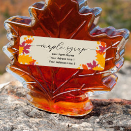 Etiqueta Xarope de Mapeamento de Borda Pequena