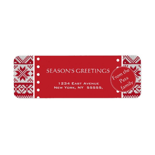 Etiqueta Xmas do Knted (Frente)