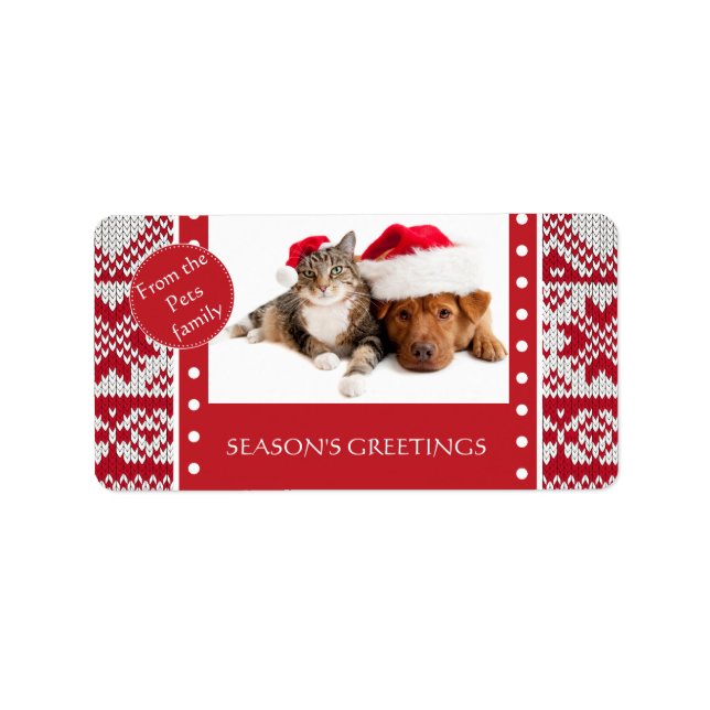 Etiqueta Xmas do Knted (Frente)