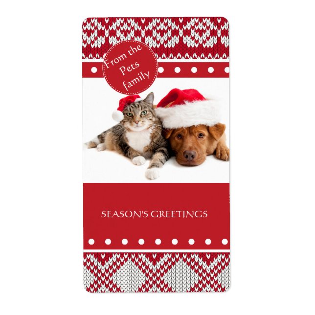 Etiqueta Xmas do Knted (Frente)