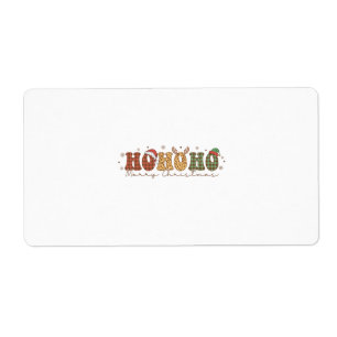 Etiqueta Xmas Gift Ho Ho Feliz Natal