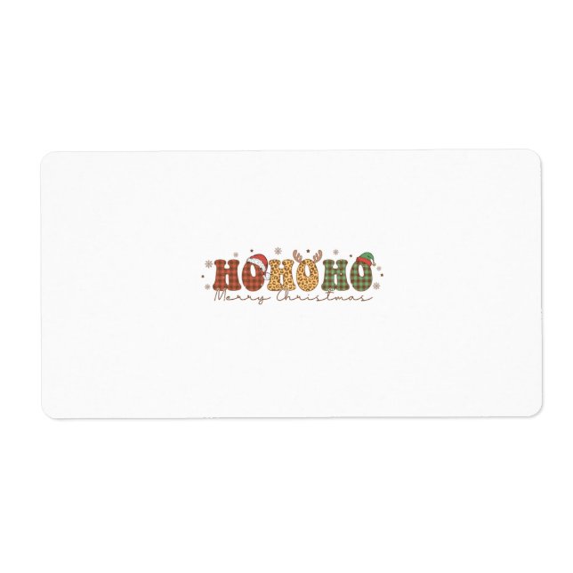 Etiqueta Xmas Gift Ho Ho Feliz Natal (Frente)