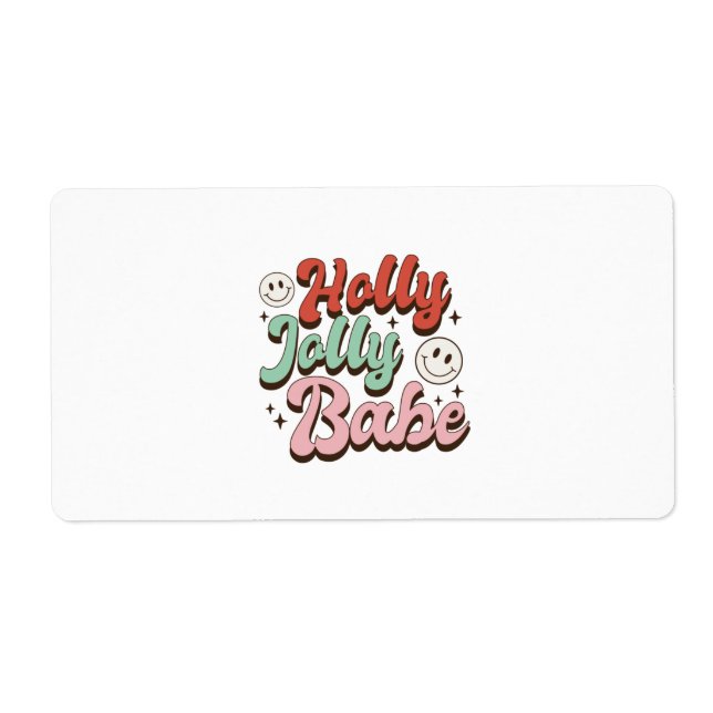 Etiqueta Xmas Gift Holly Jolly Baby (Frente)