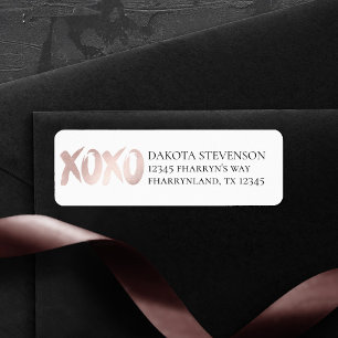 Etiqueta XOXO Blush Pink Casual Brushstroke Address Label