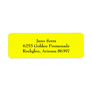 Etiqueta Yellow Simple Plain Return Address Labels