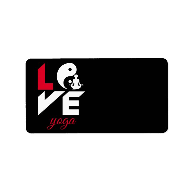 Etiqueta Yoga do amor (Frente)