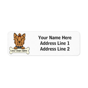Etiqueta Yorkie personalizado
