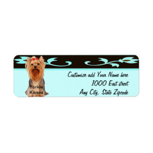 Etiqueta Yorkshire terrier - beijos de Yorkie