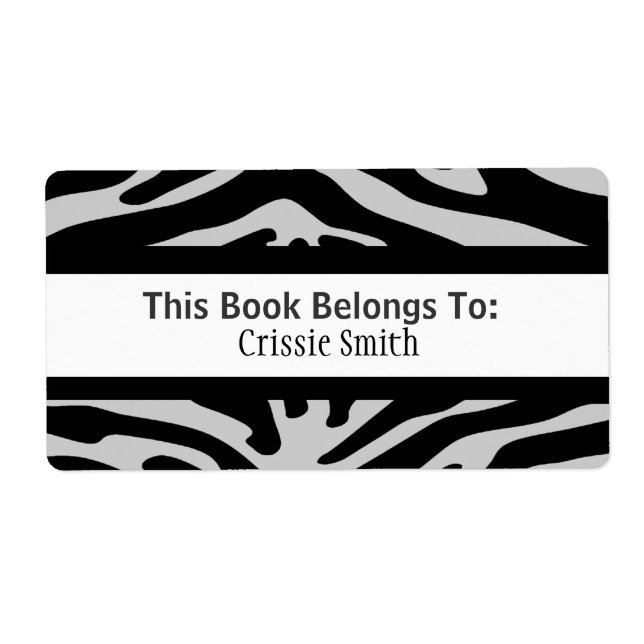 Etiqueta Zebra Black & Cinza (Frente)