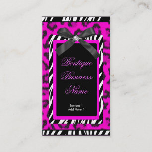 Etiqueta Zebra Boutique rosa quente Leopardo
