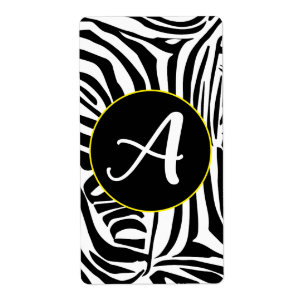 Etiqueta Zebra Pattern