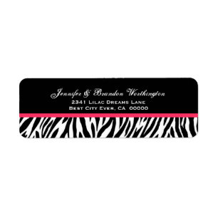 Etiqueta Zebra preto e branco