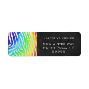 Etiqueta Zebra Rainbow e White Impressão