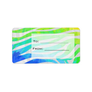 Etiqueta Zebra Rainbow e White Impressão