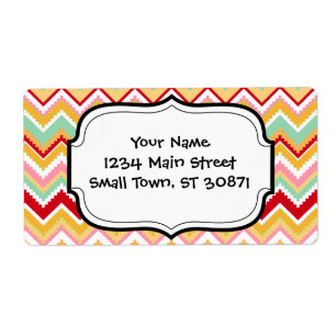 Etiqueta Ziguezague tribal asteca da festa de Chevron das