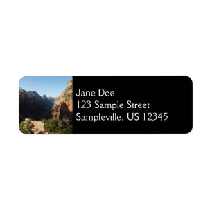 Etiqueta Zion a partir da Trilha Angels Landing Parque Naci