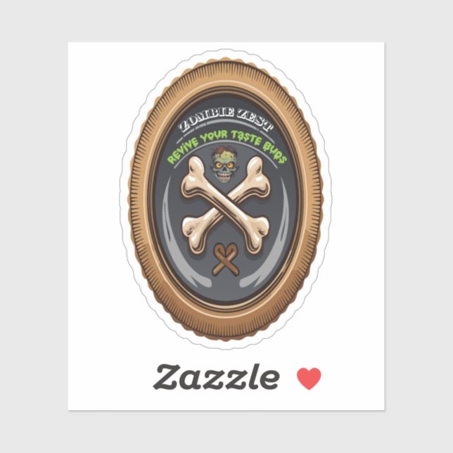 Etiqueta Zombie Zest da Poção das Bruxas (Folha)