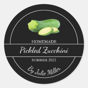 Etiqueta Zucchini Selecionada em Casa Simples