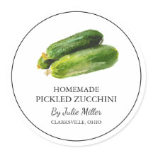 Etiqueta Zucchini Selecionada em Casa Simples
