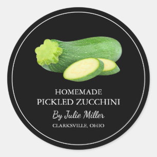 Etiqueta Zucchini Selecionada em Casa Simples