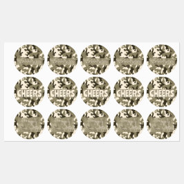 Etiquetas 15-set Camouflage Earthy Shades of Brown & Tan