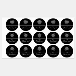 Etiquetas 3 Esferas Rótulos Profissionais Prata Texto Preto