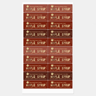 Etiquetas 40 MAPLE GRADE LABELS in 4 SYRUP COLORS (10 each)