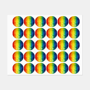Etiquetas A bandeira tie-dye de SlipperyJoe's arco-íris pres