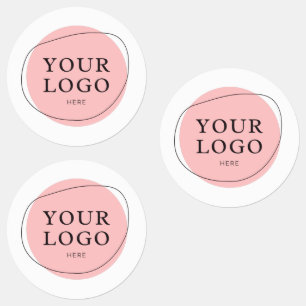 Etiquetas a granel para logotipos empresariais red